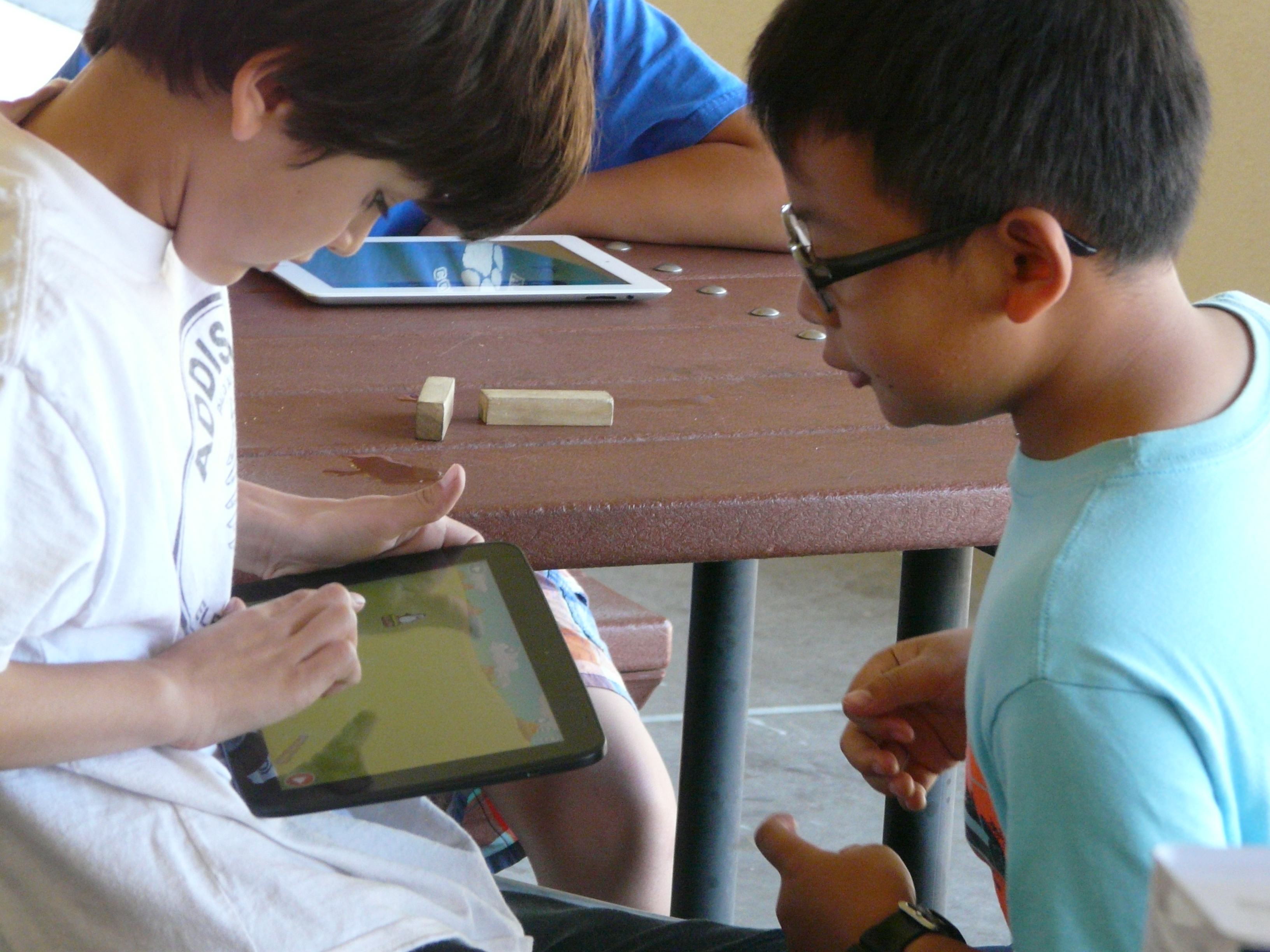 Boys Coding with Tynker on iPad